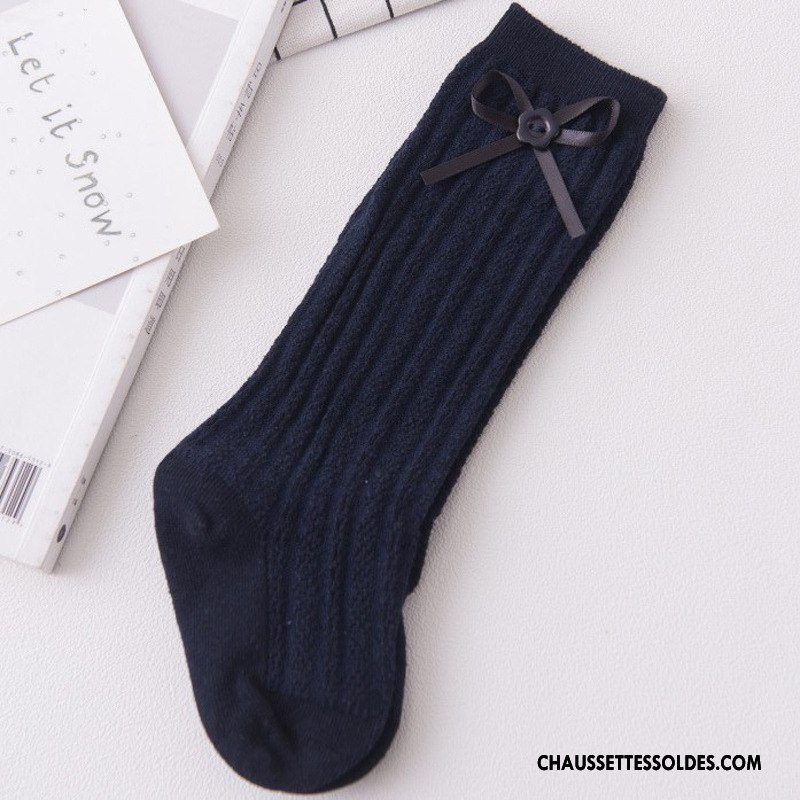 Chaussettes Mi Hautes Fille Bébé Enfant Bouche Libre Milieu Mode Femme Pure Rose