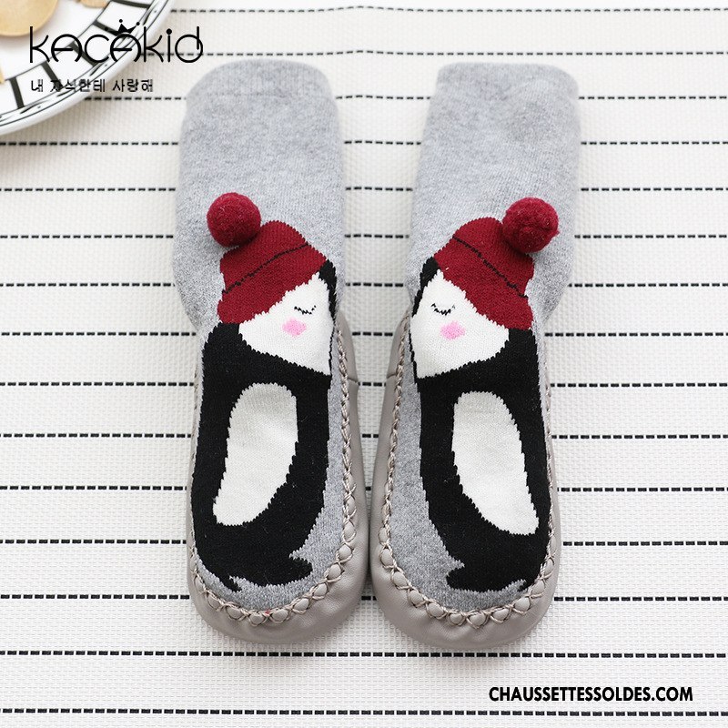Chaussettes Mi Hautes Fille Bébé Femme Renforcé Terry Le Nouveau Cuir Bleu Marin
