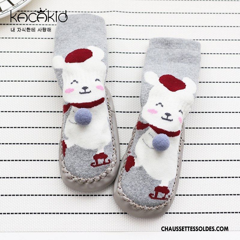 Chaussettes Mi Hautes Fille Bébé Femme Renforcé Terry Le Nouveau Cuir Bleu Marin