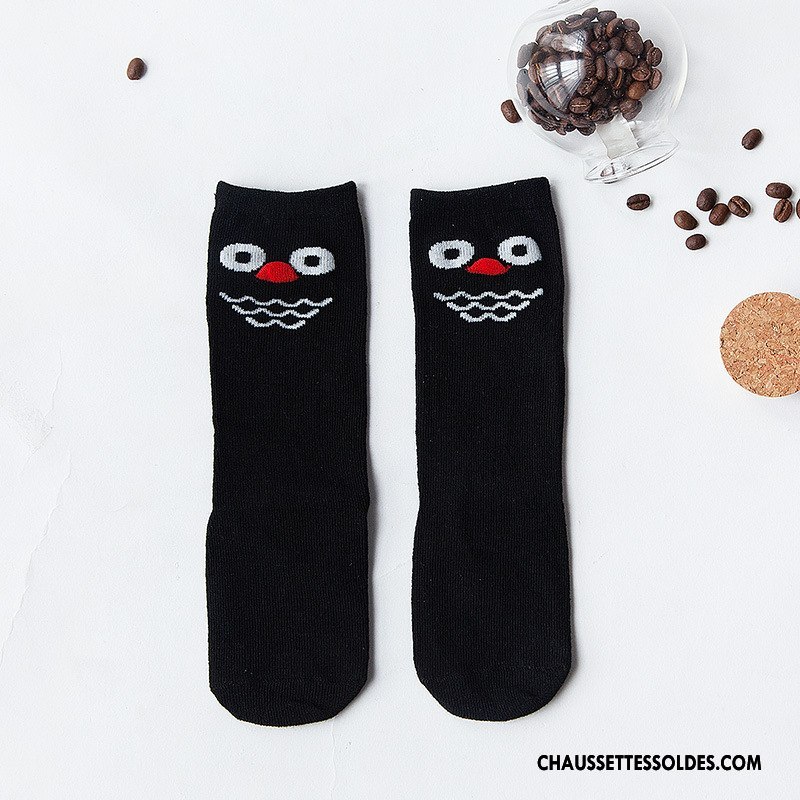 Chaussettes Mi Hautes Fille Bébé L'automne Printemps Milieu Chaussettes En Coton Enfant Bleu