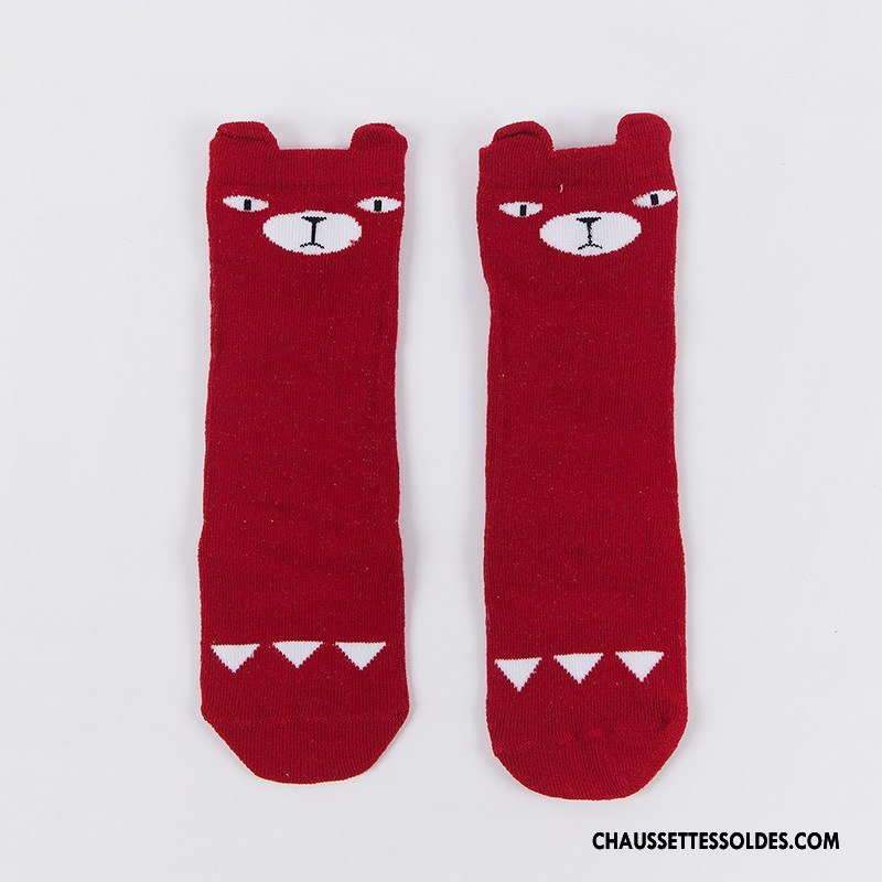 Chaussettes Mi Hautes Fille Bébé L'automne Printemps Milieu Chaussettes En Coton Enfant Bleu