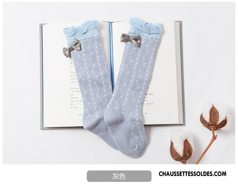Chaussettes Mi Hautes Fille Bébé Le Nouveau L'automne Hiver Milieu Respirant Couleurs De Bonbons Violet