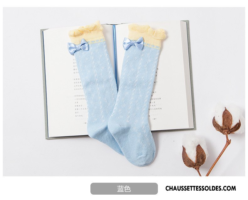 Chaussettes Mi Hautes Fille Bébé Le Nouveau L'automne Hiver Milieu Respirant Couleurs De Bonbons Violet
