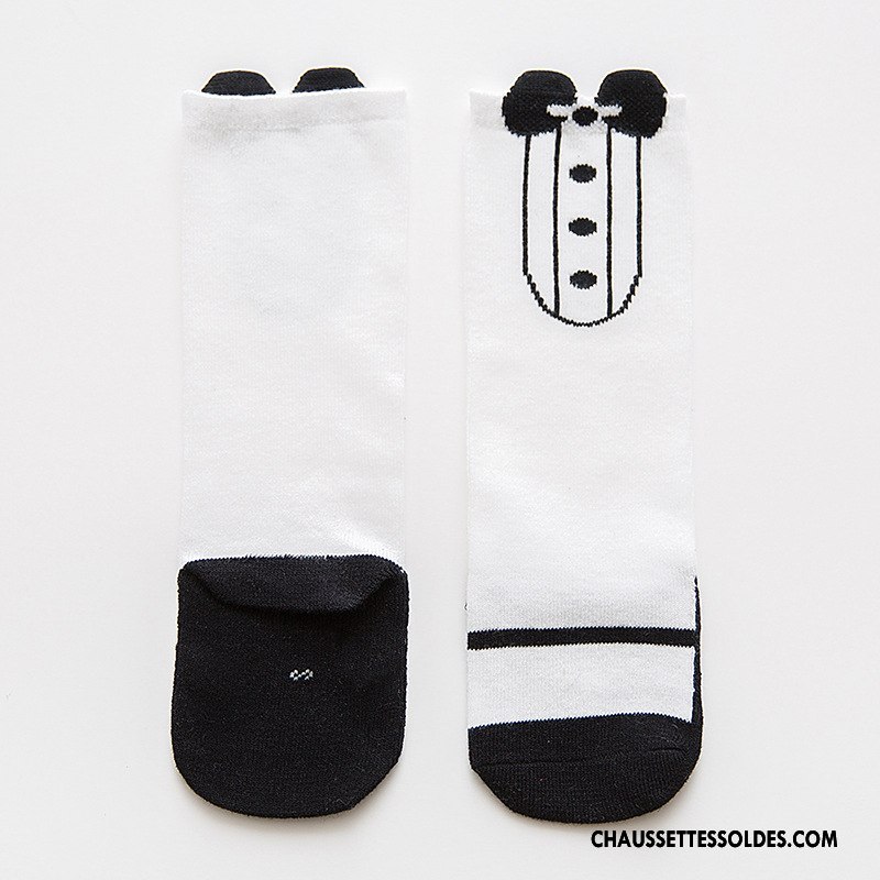 Chaussettes Mi Hautes Fille Charmant Dessin Animé Dimensionnel Bébé Enfant Milieu Rose