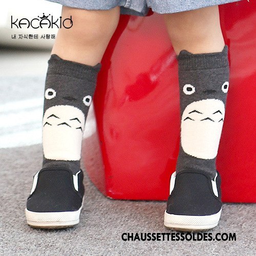 Chaussettes Mi Hautes Fille Charmant Milieu Le Nouveau Bébé Chaussettes En Coton Femme Gris