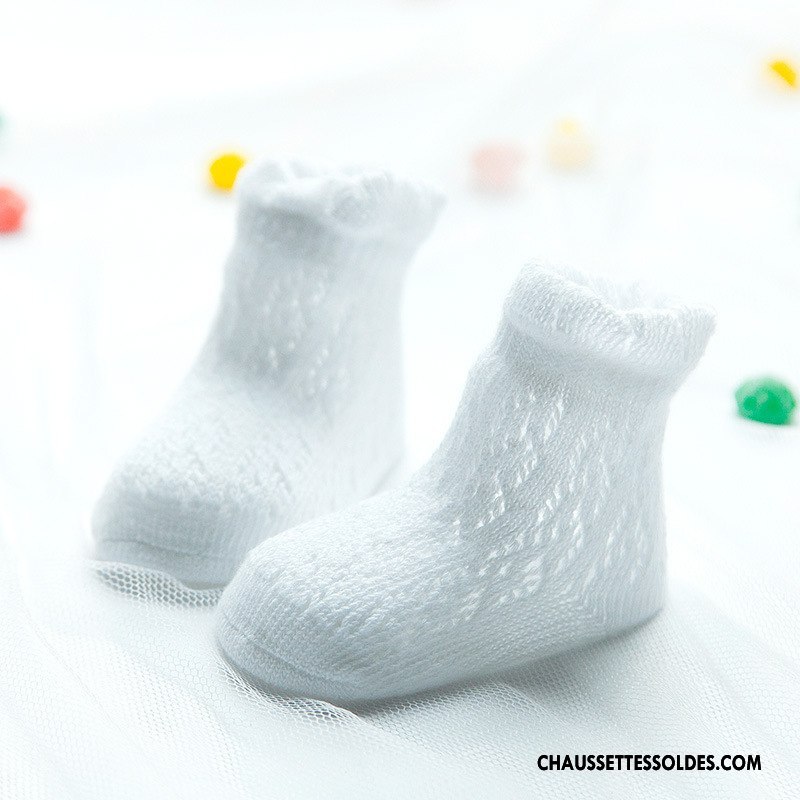 Chaussettes Mi Hautes Fille Chaussette Basse Coupée Printemps Engrener Bébé Antidérapant Bouche Libre Bleu