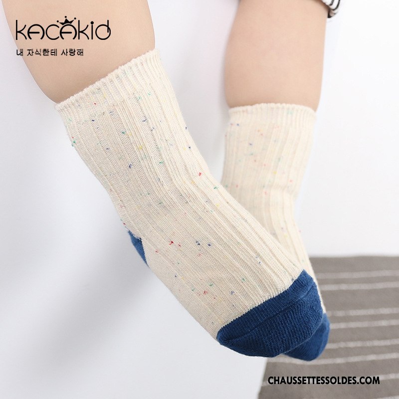 Chaussettes Mi Hautes Fille Chaussette Courte L'automne Printemps Femme 100% Coton Le Nouveau Coloré Jaune