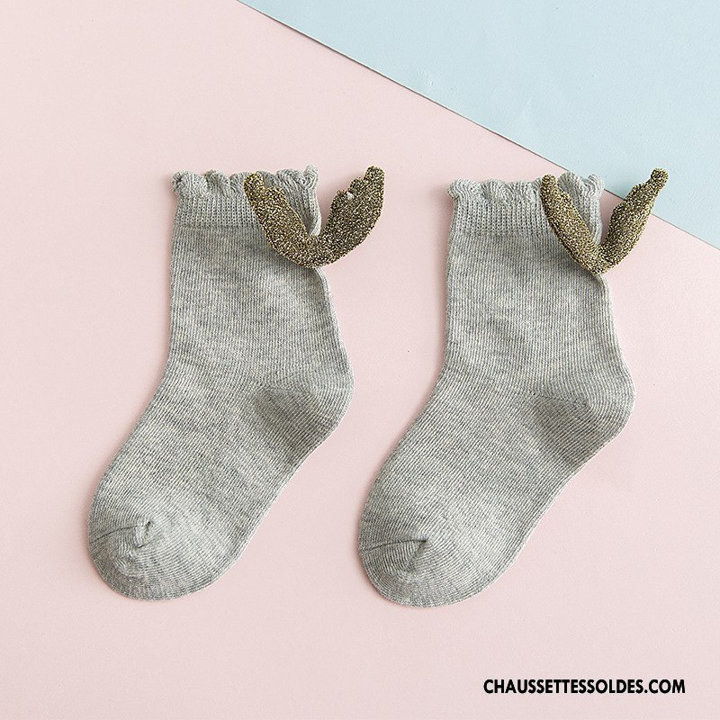 Chaussettes Mi Hautes Fille Chaussette Courte Le Nouveau Enfant Printemps Femme Tendance