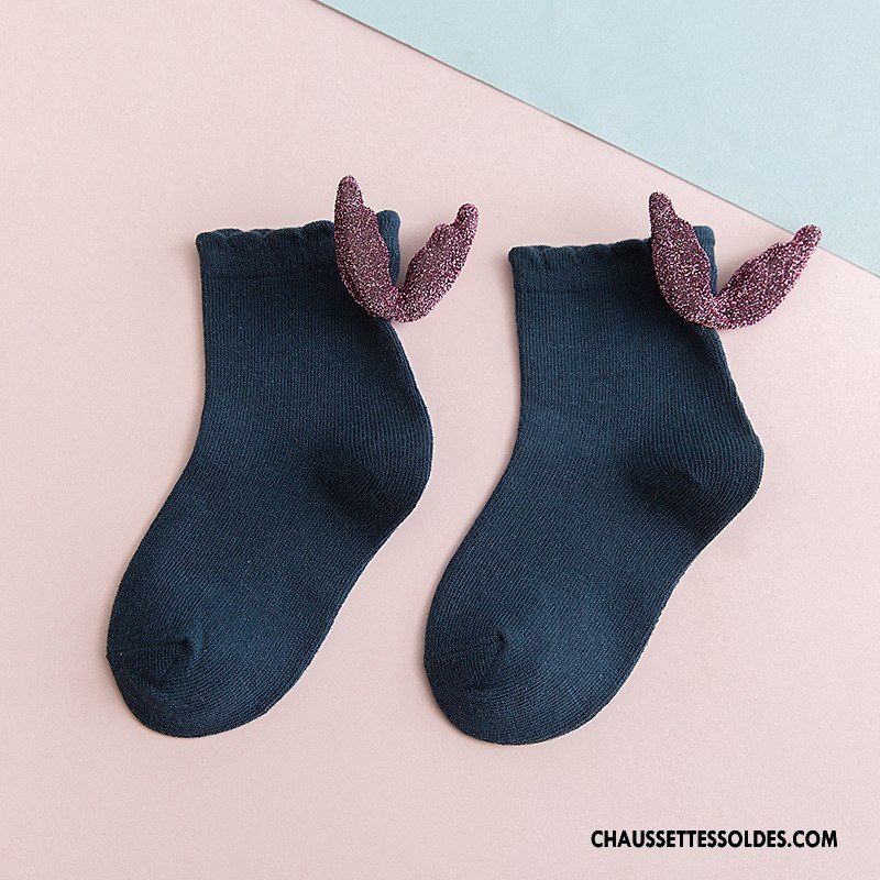 Chaussettes Mi Hautes Fille Chaussette Courte Le Nouveau Enfant Printemps Femme Tendance
