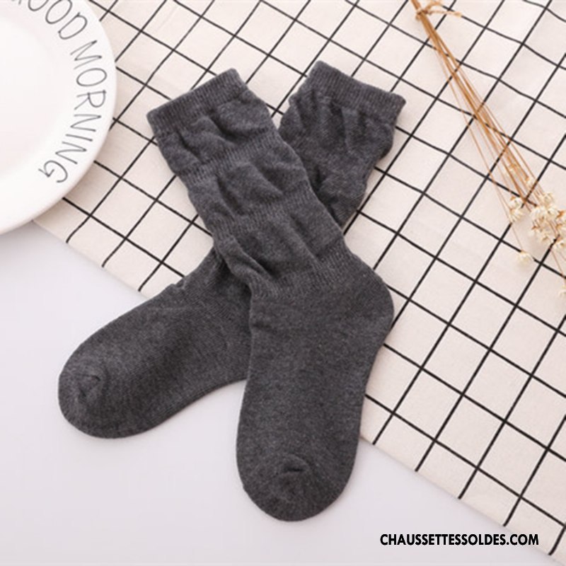 Chaussettes Mi Hautes Fille Chaussettes En Coton Le Nouveau Bulle Milieu Enfant L'automne Pure Blanc