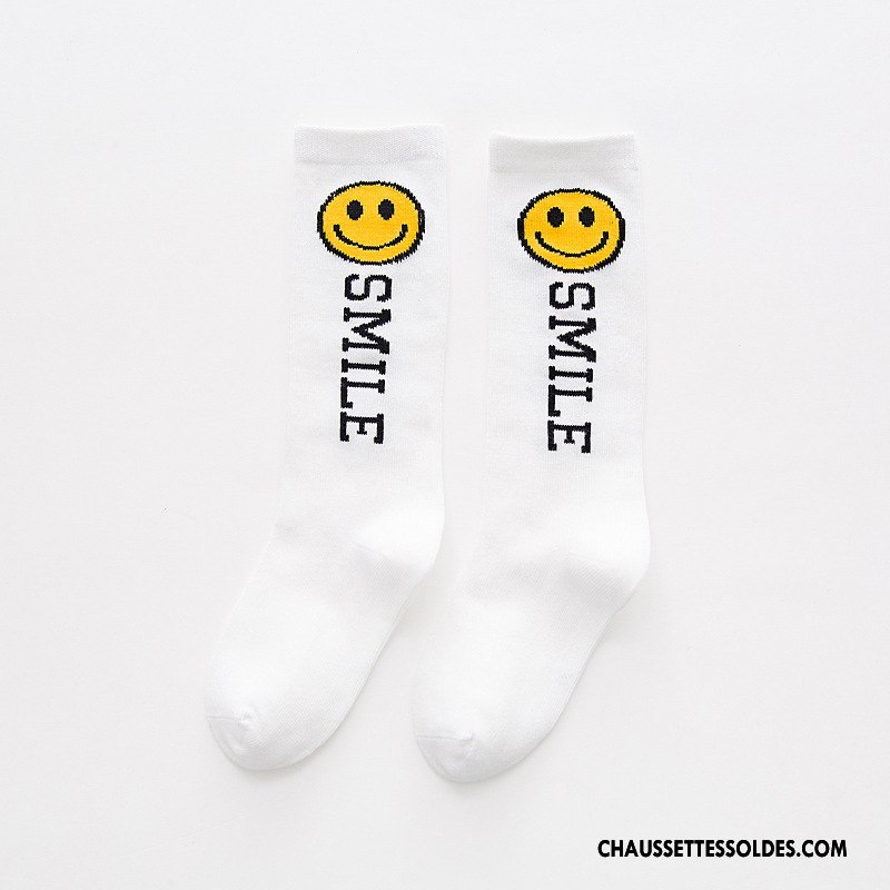 Chaussettes Mi Hautes Fille Chaussettes En Coton Matelassé Enfant L'automne Dimensionnel Hiver Jaune
