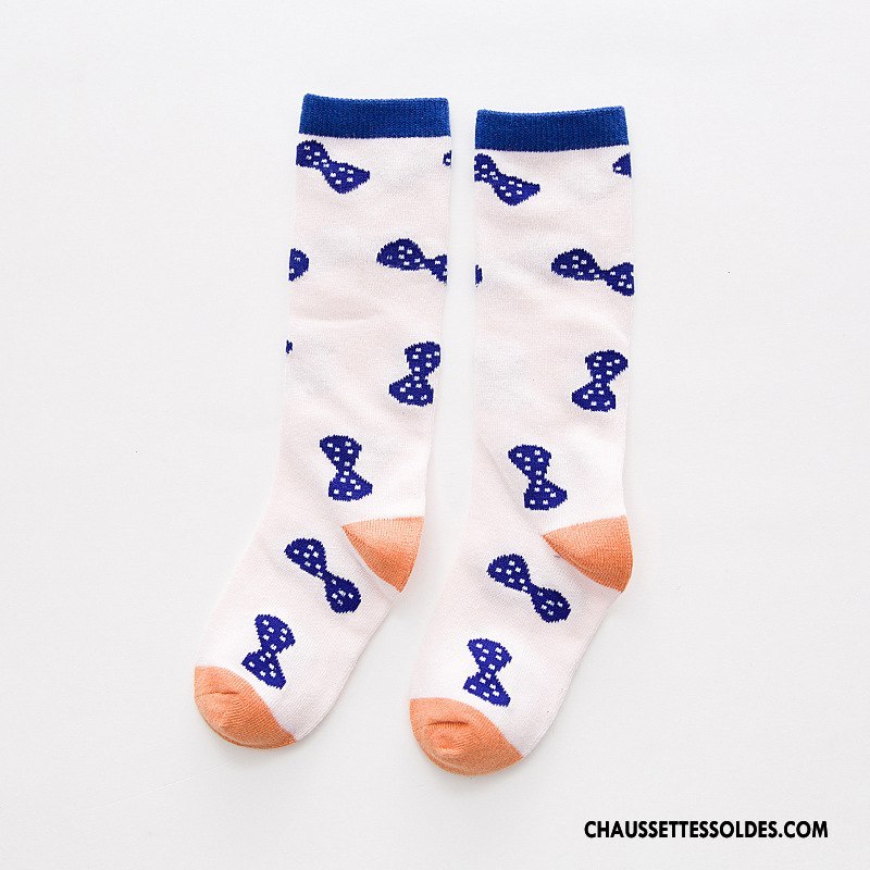 Chaussettes Mi Hautes Fille Chaussettes En Coton Matelassé Enfant L'automne Dimensionnel Hiver Jaune