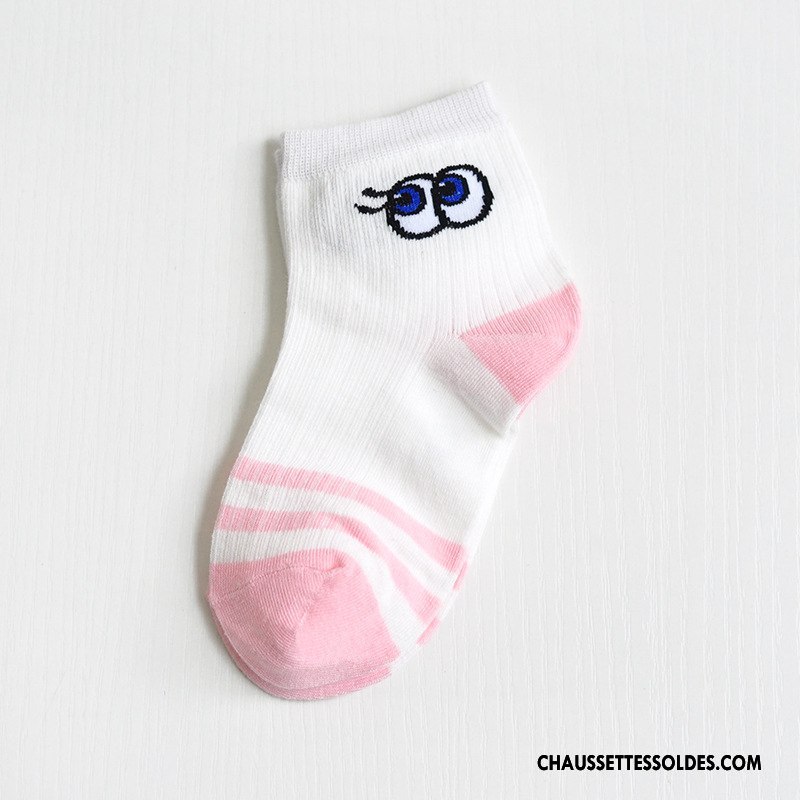 Chaussettes Mi Hautes Fille Coton Bio Absorber La Sueur Enfant Matelassé Œil Charmant Blanc