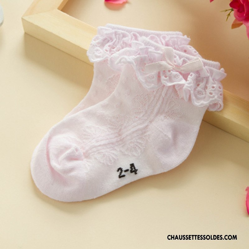 Chaussettes Mi Hautes Fille Coton Bio Chaussette Courte Le Nouveau Enfant Milieu Femme Blanc