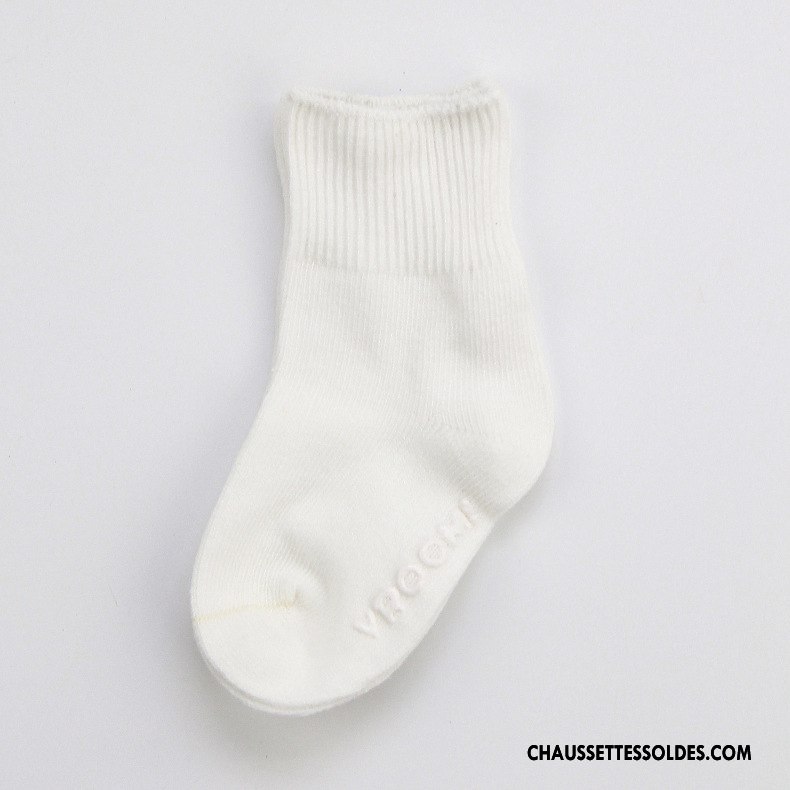 Chaussettes Mi Hautes Fille Coton Bio Papillon Antidérapant Bouche Libre Charmant Fluide Doux Rose