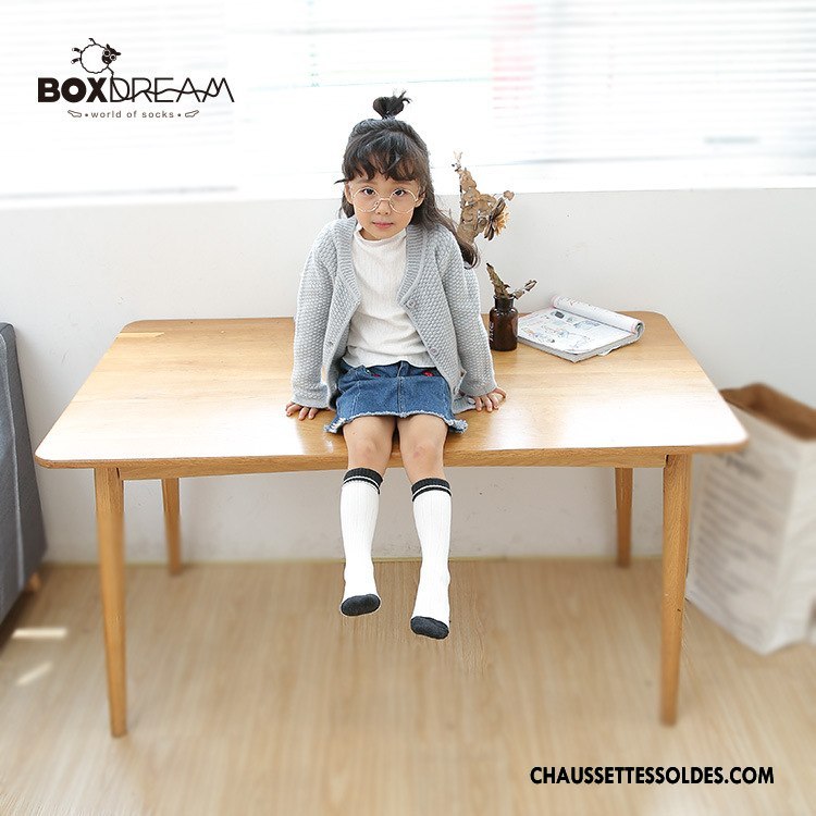 Chaussettes Mi Hautes Fille Coton Bio Tous Les Assortis Flambage Le Nouveau L'automne Enfant Pure Jaune