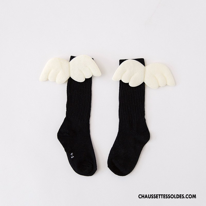 Chaussettes Mi Hautes Fille Créatif Hiver Bébé Matelassé Enfant Aile Rouge