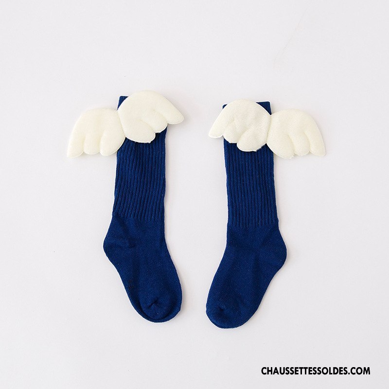 Chaussettes Mi Hautes Fille Créatif Hiver Bébé Matelassé Enfant Aile Rouge