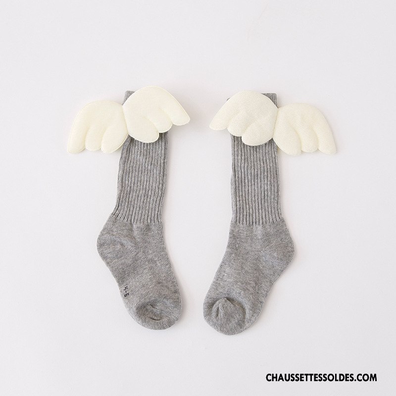 Chaussettes Mi Hautes Fille Créatif Hiver Bébé Matelassé Enfant Aile Rouge