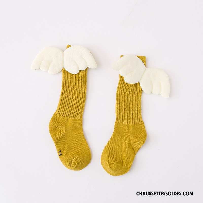 Chaussettes Mi Hautes Fille Créatif Hiver Bébé Matelassé Enfant Aile Rouge