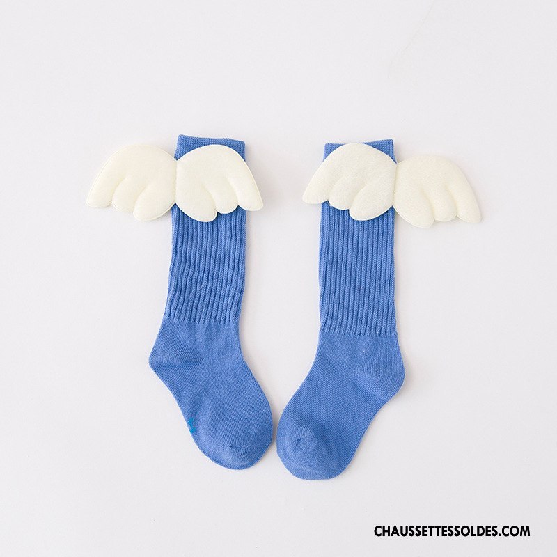 Chaussettes Mi Hautes Fille Créatif Hiver Bébé Matelassé Enfant Aile Rouge