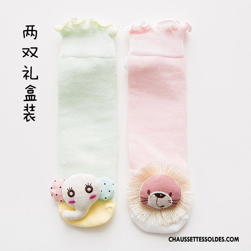 Chaussettes Mi Hautes Fille Dentelle Bébé Enfant Milieu Rose