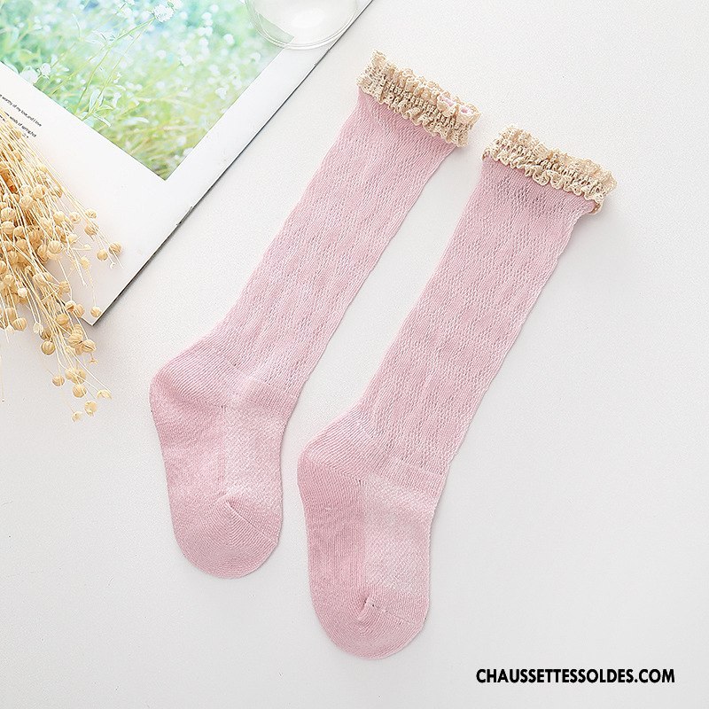 Chaussettes Mi Hautes Fille Dentelle Enfant Manuel Femme Été Le Nouveau Bordeaux