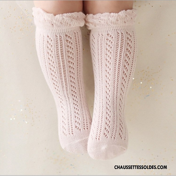 Chaussettes Mi Hautes Fille Dentelle Mince Engrener Bouche Libre Le Nouveau Été Jaune