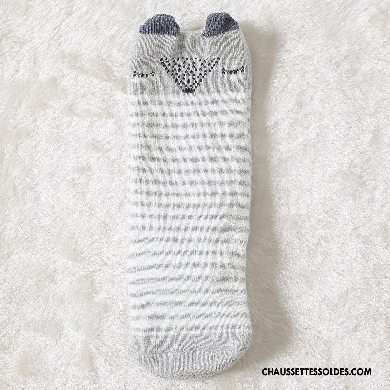 Chaussettes Mi Hautes Fille Dessin Animé Dimensionnel Thermiques Renforcé Terry Hiver Rose