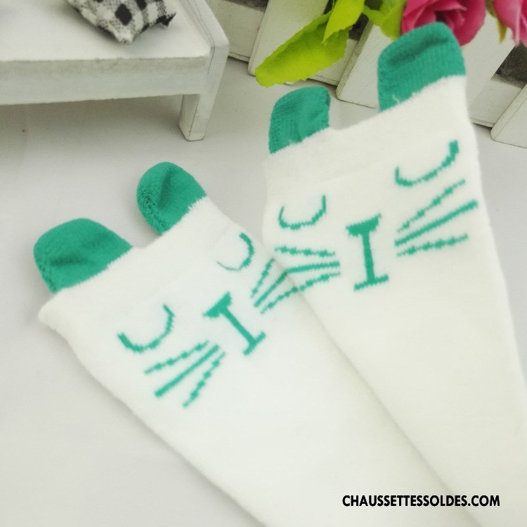 Chaussettes Mi Hautes Fille Dessin Animé Enfant Milieu Le Nouveau Bébé Dimensionnel Bordeaux