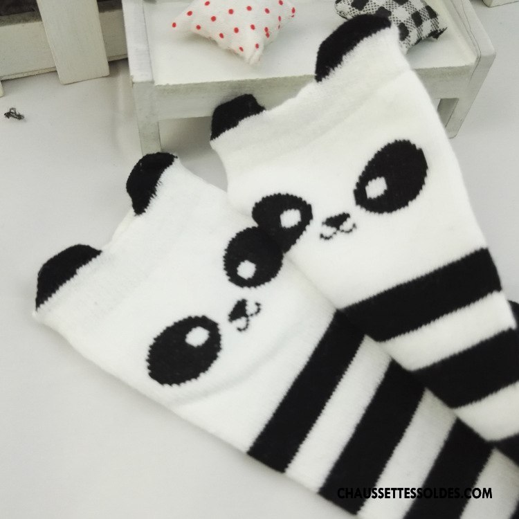 Chaussettes Mi Hautes Fille Dessin Animé Enfant Milieu Le Nouveau Bébé Dimensionnel Bordeaux