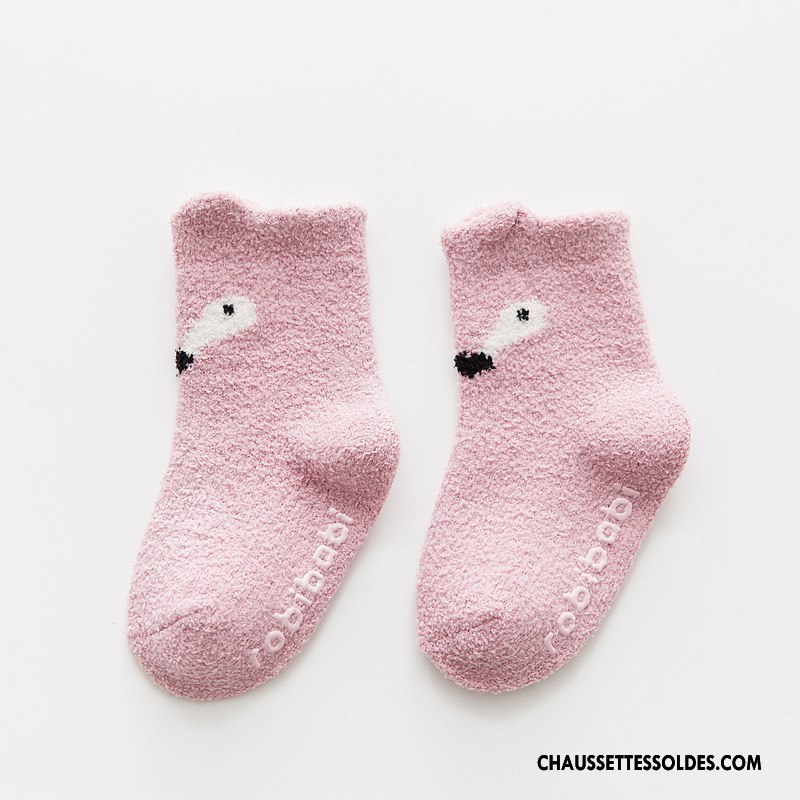 Chaussettes Mi Hautes Fille Dessin Animé Hiver Renforcé Dimensionnel Le Nouveau Enfant Marron