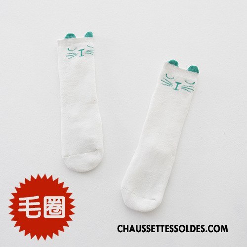 Chaussettes Mi Hautes Fille Dessin Animé Le Nouveau Terry L'automne Charmant Homme Gris