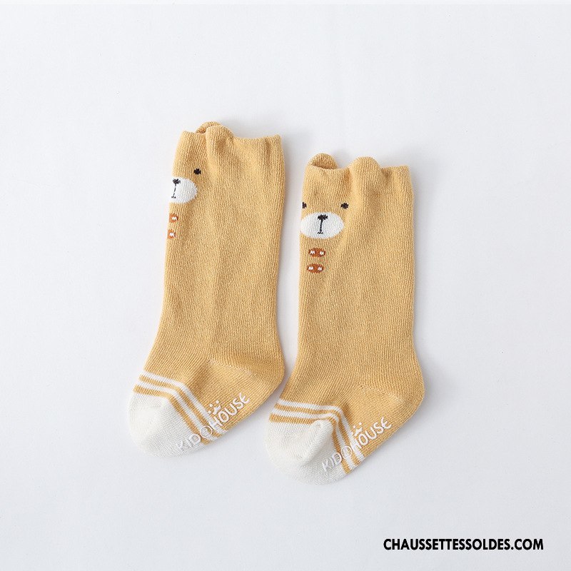 Chaussettes Mi Hautes Fille Dimensionnel Dessin Animé Printemps 100% Coton Bébé Enfant Rose