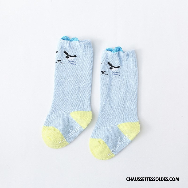 Chaussettes Mi Hautes Fille Dimensionnel Dessin Animé Printemps 100% Coton Bébé Enfant Rose