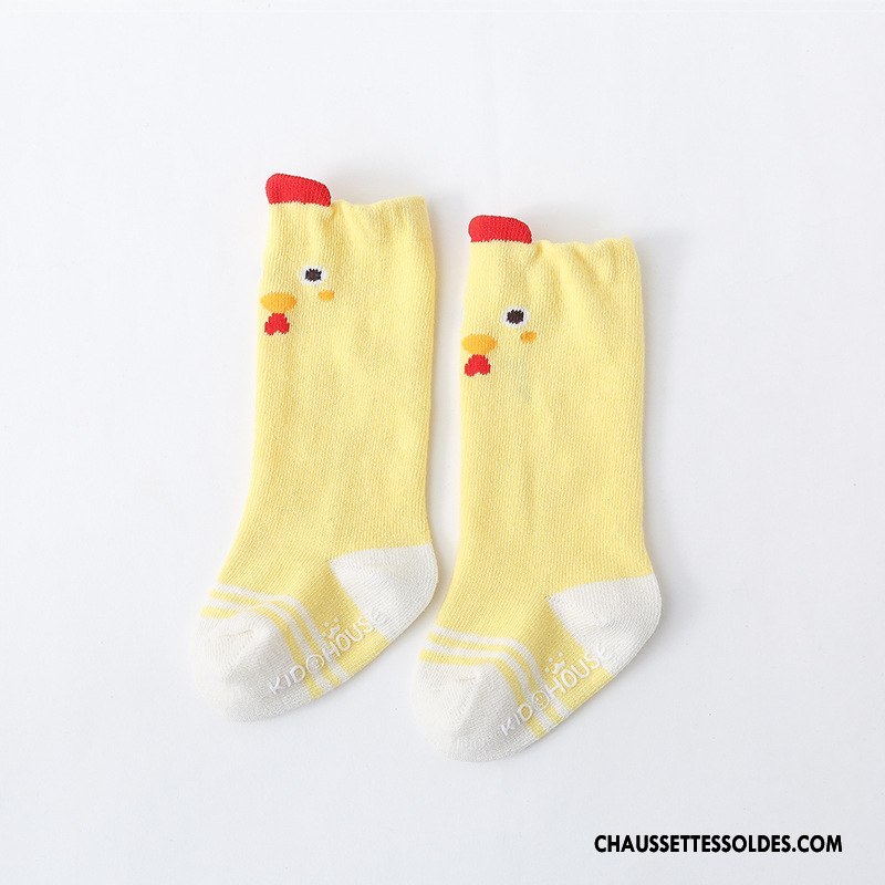 Chaussettes Mi Hautes Fille Dimensionnel Dessin Animé Printemps 100% Coton Bébé Enfant Rose
