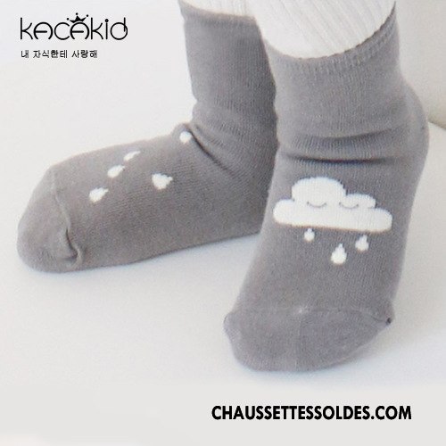 Chaussettes Mi Hautes Fille Enfant 100% Coton Bébé Hiver Terry Renforcé Bleu