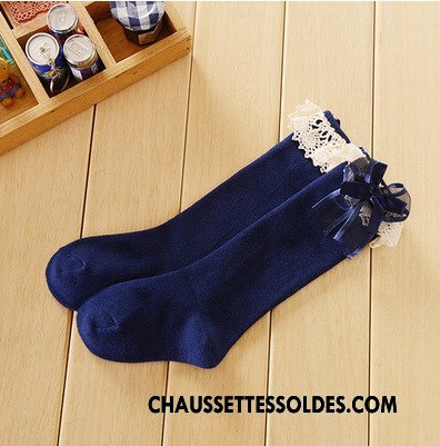 Chaussettes Mi Hautes Fille Enfant 100% Coton Papillon Princesse Femme Dentelle Rose