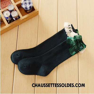 Chaussettes Mi Hautes Fille Enfant 100% Coton Papillon Princesse Femme Dentelle Rose