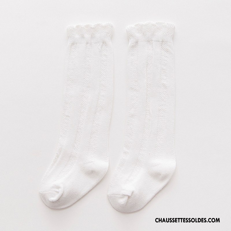 Chaussettes Mi Hautes Fille Enfant Femme 100% Coton Bébé Long Stock Milieu Jaune