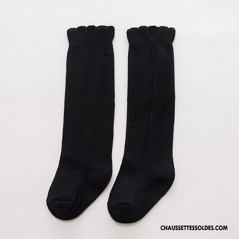Chaussettes Mi Hautes Fille Enfant Femme 100% Coton Bébé Long Stock Milieu Jaune