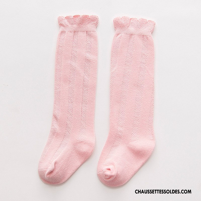 Chaussettes Mi Hautes Fille Enfant Femme 100% Coton Bébé Long Stock Milieu Jaune