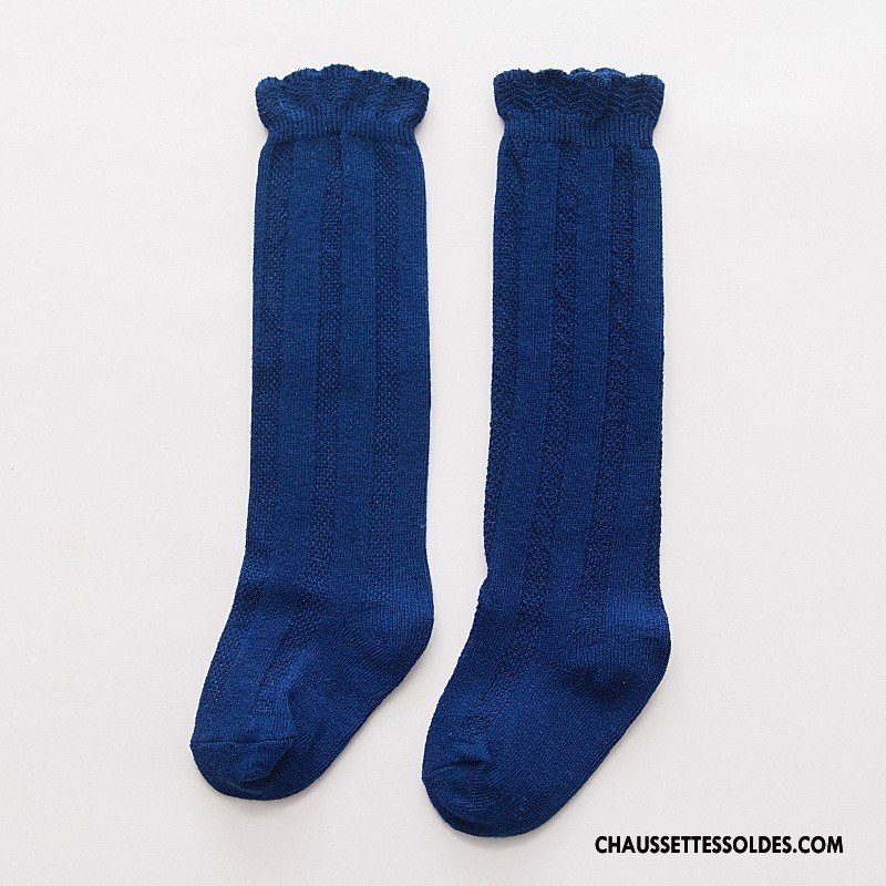 Chaussettes Mi Hautes Fille Enfant Femme 100% Coton Bébé Long Stock Milieu Jaune