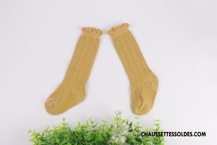Chaussettes Mi Hautes Fille Enfant Femme Homme Printemps Fleurs Renforcé Pure Blanc