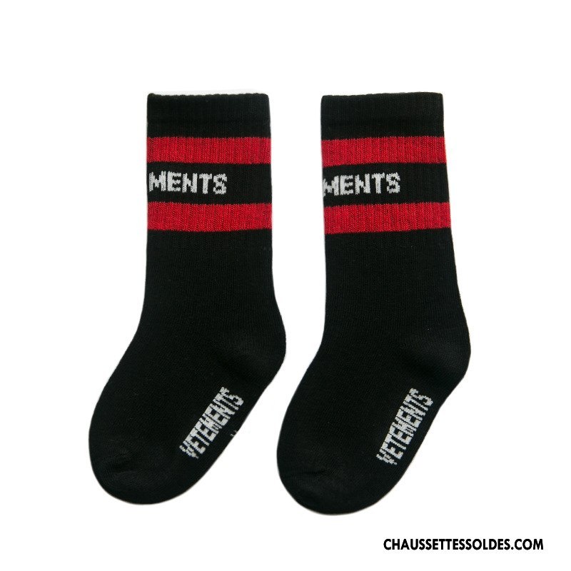 Chaussettes Mi Hautes Fille Enfant Hiver Tendance Mouvement Matelassé Personnalité Blanc