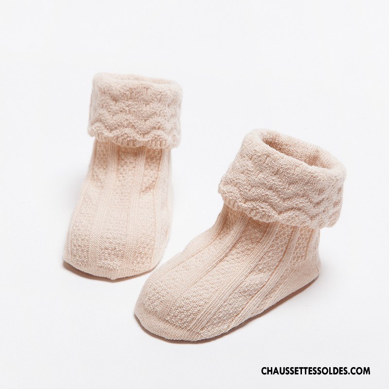 Chaussettes Mi Hautes Fille Enfant L'automne Le Nouveau Matelassé Printemps Dentelle Pure Gris