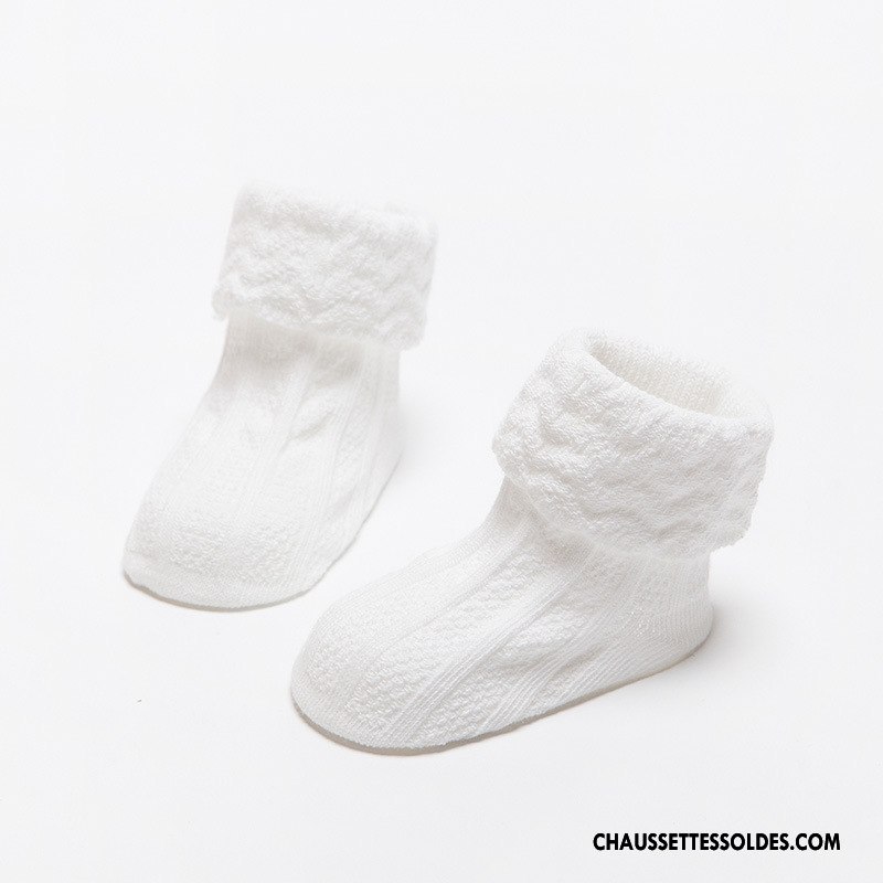 Chaussettes Mi Hautes Fille Enfant L'automne Le Nouveau Matelassé Printemps Dentelle Pure Gris