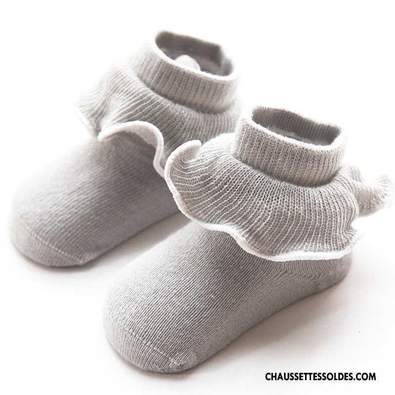 Chaussettes Mi Hautes Fille Enfant Le Nouveau Bois Dentelle Printemps L'automne Violet
