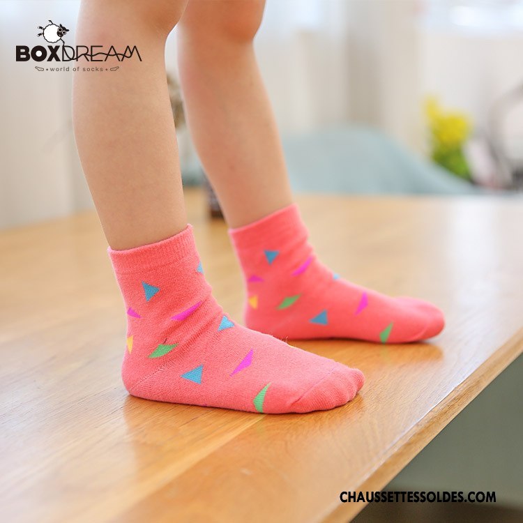 Chaussettes Mi Hautes Fille Enfant Le Nouveau Chaussette Courte Chaussettes En Coton L'automne Hiver Coloré Bleu