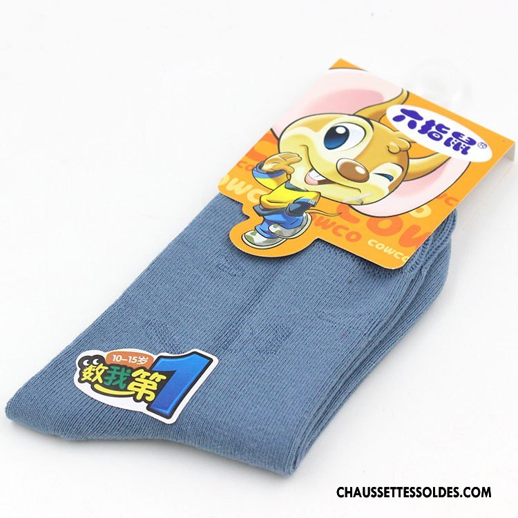Chaussettes Mi Hautes Fille Enfant Le Nouveau Offre Spéciale Coton Bio L'automne Printemps Bleu